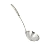 Luxshiny Colador Resistente Mango de Acero Cocina Inoxidable con de Reforzado Alargado Oxidación, Práctico y Colgante Escurrir Freír y para Pasta Alimentos