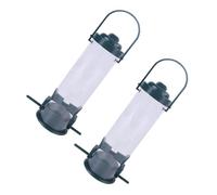 Luxshiny Comedero Colgante Adorno de Jardín de Plástico Reutilizable para Pájaros 2 Piezas y Alimentar Aves para Exteriores Adecuado para Colgar bajo Árboles