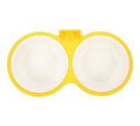 Luxshiny Comedero Colgante para Perros y Gatos Doble, Grande, Plástico Resistente, Desmontable, Soporte Reforzado para Jaula, Dispensador de Agua y Alimento Práctico para Mascotas