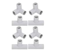 Luxshiny Conectores en T de Plástico Resistentes para Parque Infantil y Corralito de Ñiño, 8 Piezas (4 Triángulo 4 T), Accesorios de Repuesto para Puertas de Seguridad y Muebles