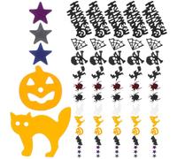 Luxshiny Confeti Festivo de Fantasmas Figuras de Pvc Halloween de Calabazas y Murciélagos Efecto Decorativo y Ambiente Varios estilos para Decoración de Mesa Fiestas