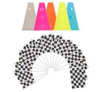 Luxshiny Conjunto de Conos de Entrenamiento y Planificación Modular con Banderas y Base Reforzada de PE para Múltiples Ejercicios Deportivos