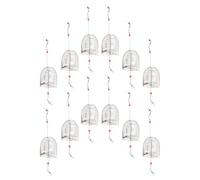 Luxshiny Contenedor de Cebo para Pesca 12 Jaulas Metálicas, Jaula Trampa 6 CM de Acero Inoxidable, Soporte Portátil para Alimentación de Carpas y Camarones en Pesca Deportiva