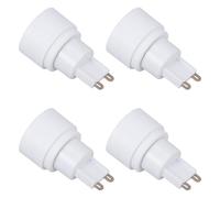 Luxshiny Convertidor de Portalámparas G9 a E14 Cerámico 4 Unidades para Lámparas del Hogar Compatible Bombillas LED y Halógenas Fácil Instalación
