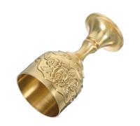Luxshiny Copa Rusa de Cobre Dorado Diseño Europeo Vintage, Copa Pequeña para Bebidas Alcohólicas, Diseño Ergonómico y Preserva el Sabor Auténtico para Cenas Íntimas