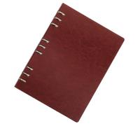 Luxshiny Cuaderno de Anillas Cubierta de Imitación de Cuero Marrón, Liviano y Resistente a Deformaciones, Adecuado para Escuela y Oficina, Papel con Refuerzo Metálico