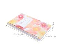 Luxshiny Cuaderno de Finanzas y Libreta de Notas en Espiral A5 Naranja de Papel, Secciones Diarias y Semanales, para Estudiantes y Registro Financiero Diario