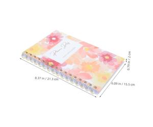 Luxshiny Cuaderno de Finanzas y Libreta de Notas en Espiral A5 Naranja de Papel, Secciones Diarias y Semanales, para Estudiantes y Registro Financiero Diario