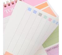 Luxshiny Cuaderno de Notas de Planificación Personal Semanal con Encuadernación en Espiral, 3 Libros de Papel Rosa para Gestión Autodisciplina Trabajo