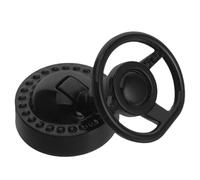 Luxshiny Cubierta Decorativa de Arranque Sola Tecla para Coche, Cubierta de Aleación de Aluminio Negra, Pegatina para Botón de Arranque del Motor, Compatible Vehículos, Accesorio Interior