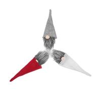 Luxshiny Cubierta para Botella de Vino de Tela No Tejida 3 Piezas Forma de Sombrero Navideño, Decoración Navideña Festiva Fácil de Llevar para Fiesta y Banquete