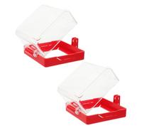 Luxshiny Cubierta Protectora para Botón Pulsador de Parada de Emergencia de Plástico Mecanismo de Bloqueo y Resistente al Agua para Sistemas Eléctricos en Oficinas y Hogares