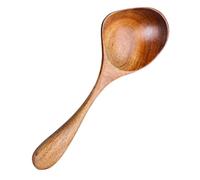 Luxshiny Cuchara de Madera para Sopa con Punta Inclinada, Utensilio de Cocina Ergonómico para Rociar Salsa, Cuchara Sopera Tradicional para Uso Doméstico, 1 Pieza
