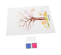 Luxshiny de de Dedos para Fiesta de Revelación de Género Diseño de Árbol de Incluye Póster Azul y Adhesivo Recuerdos Únicos para Celebraciones de Primer Cumpleaños