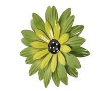 Luxshiny Decoración de Pared de Metal Flores Verdes en Forma de Reja, Adorno Colgante Resistente para Jardín y Terraza, Decoración Exterior Artística y Duradera, Adecuado para Salón y