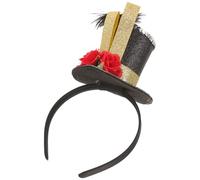 Luxshiny Diadema Accesorio para Fiesta Mini para Mujer Sombrero de Copa Vintage Tejido y Plástico, Adecuado para Celebraciones y Festivos
