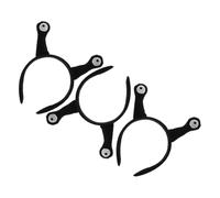 Luxshiny Diadema Antenas de Caracol Negras, Set de 3 Piezas, Accesorios Cabello de Fiesta, Diademas de Cosplay y Disfraces, Tocados Divertidos para Mujeres en Eventos Temáticos