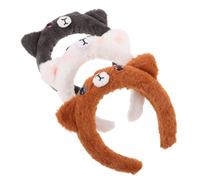 Luxshiny Diadema de Gato de Peluche 3 Piezas para Cuidado Piel, Felpa, Colores, Diadema Cosmética Ajustable para Maquillaje y Lavado Facial, Accesorio para Mujeres y Niñas