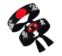 Luxshiny Diadema De Ninja Japonés 2 Uds. Diadema Bushido Hachimaki De Karate Pañuelo De Chef De Sushi Japonés Tocado Para Disfraz