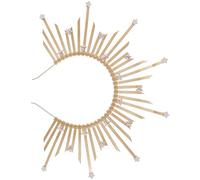 Luxshiny Diadema Dorada Mujer Púas, Accesorio de Cabeza para Halloween y Fiestas, Diseño Gótico Ligero y Cómodo, Tiara de Virgen y Diosa para Disfraces y Eventos Obsequios
