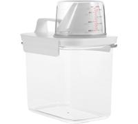 Luxshiny Dispensador de Jabón para Ropa con Tapa y Medidor Transparente Botella Recargable Multifuncional para Baño Cocina y Lavandería Almacenamiento Seguro y Fácil Uso