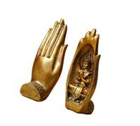 Luxshiny Escultura Manualidad Creativa Artesanal de Mano de Dorada de Resina para del Hogar y Escritorio Adecuado para Obsequio y Ambiente