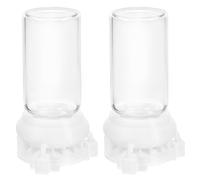 Luxshiny Estación de Alimentación para Hormigas de Vidrio y Plástico Capacidad de 10ml, Resistente a Golpes y Diseño Conveniente y Verano, Pack de 2