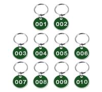 Luxshiny Etiquetas Numéricas de Metal, Etiquetas de Identificación de Equipaje, Verde, Impermeables y Antiimpacto, para Tarjetas y Llaves, para Taquillas de Piscina y Spa
