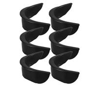 Luxshiny Forros de Bolsillo Superficie Antideslizante 6 Piezas Accesorios de Plástico Negro y Fácil Instalación para Mesa de Billar Estilo Americano para Billar