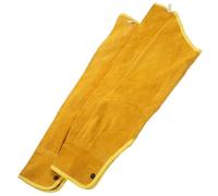 Luxshiny Fundas Prácticas de Piel de Vacuno para Protección de Brazo en Soldadura, Resistentes y Anti-chispas, 1 Par de Mangas para Soldador