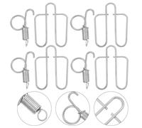 Luxshiny Gancho para Puerta de Jaula de Conejo Resorte, Bloqueo Seguro, Alambre de Acero Galvanizado, Diseño de Anillo de Tracción, Fácil Apertura, Adecuado para Jaulas de Conejos y