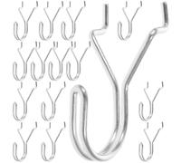 Luxshiny Ganchos de Metal para Tableros Perforados, 15 Piezas, Gancho de Hierro Resistente para Garaje y Taller, Organizador de Herramientas para Uso Doméstico E Industrial