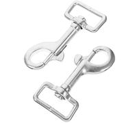 Luxshiny Ganchos de Seguridad Giratorios de Acero Inoxidable 316 para Correas de Perros, Clip de Resorte a Presión Resistente para Mascotas, 2 Piezas, Gancho Robusto Anticorrosión para Uso