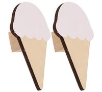 Luxshiny Ganchos para Pared de Madera de Tilo 2 Piezas Color Hielo, Perchero, Colgador Decorativo Adhesivo para Dormitorio Infantil y Baño, Gancho para Mochilas y Toallas