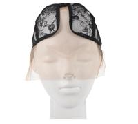 Luxshiny Gorra Elástica de Encaje Negro para Peluca Redecilla Transparente, Cómoda y Agradable al Tacto, Adecuada para Ocasiones Informales y Baile