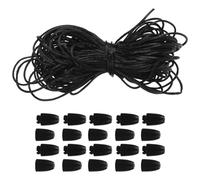 Luxshiny Hebillas de Conexión para Pulseras Diy, Cierres de Plástico Negro, Cuerda Trenzada Resistente para Hacer Pulseras y Collares, Kit Multiusos para Manualidades y Joyería, Accesorios