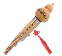 Luxshiny Hulusi Instrumento Musical Étnico Varios estilos Hecho a Mano de Bambú en Clave C, Flauta de Cucurbitáceas Tono Puro y Suave Varios estilos para Principiantes y Amantes Música