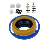 Luxshiny Instalación de Flange para Inodoro con Anillo de Cera y Tornillos de Montaje Kit de Sello para Baño para Instalación y Reposición Sin Herramientas Complejas