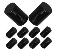 Luxshiny Instrumento de Percusión en Metal y Plástico 10 Piezas Shaker de Dedo Maracas de Mano Negro, para Acompañamiento de Ukelele y Guitarra para Músicos y Actuaciones