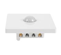 Luxshiny Interruptor de Luz Inteligente Sensor de Movimiento Infrarrojo Pir, Control sin Contacto, Función de Retardo Ajustable para Pasillos y Baños, Material Plástico Blanco