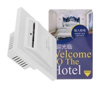 Luxshiny Interruptor de Tarjeta Llave Estilo Hotel Diseño de 3 Cables Interruptor Controlado por Tarjeta, 20, PC Blanco con Retardo, para Habitaciones de Hotel y Dormitorios