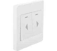 Luxshiny Interruptor Pulsador de Puerta de Garaje Panel de Abs Blanco, Montaje en Pared, Estructura Simple y Doble Botón para Cortina y Puerta en Uso Comercial y Doméstico