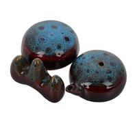 Luxshiny Juego de 3 Piezas de Porta Pinceles de Cerámica Caja de Tinta Esmaltada en Azul, Soporte para Pinceles de Caligrafía Tradicional, Suministros para Escritura y Dibujo Artístico