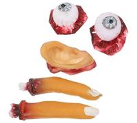 Luxshiny Juego De 4 Piezas De Partes del Cuerpo Falsas: Accesorios De Terror De Halloween con Dedos Orejas Y Globos Oculares Falsos Realistas para Cosplay Aterrador Casa Embrujada Y Bromas