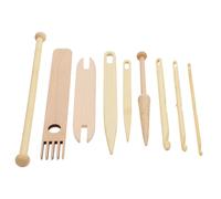 Luxshiny Juego de Herramientas para Telar de Madera 7 Piezas, Agujas de Tejer y Lanzadera de Tejido, Suministros para Tejer Tapices, Accesorios DIY para Manualidades y Tapices Colgantes