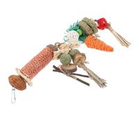 Luxshiny Juguete Masticable Natural para Hámster, Cobayas y Conejos, Golosinas para Dentición, Bola de Hierba Tejida para Morder y Mejorar Salud Bucal, Paquete en Bolsa