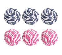 Luxshiny Juguete para Gatos Bola Molar de Cuerda de Papel 6 Piezas Colores Variados para Morder y Rascar, Adecuado para Entretenimiento y Estimular Instinto Natural Color Aleatorio
