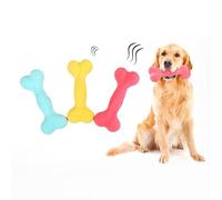 Luxshiny Juguete para Perros Diseño Hueso de TPR Resistente para Masticar, Pack de 3 Piezas para Reducir el Aburrimiento y Juego Interactivo de Mascotas Color Aleatorio