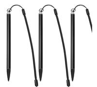 Luxshiny Lápiz Táctil Resistivo para Pantallas Resistivas, Bolígrafo Metálico Antipérdida con Cuerda de Resorte, Pack de 3 Unidades, Compatible con Navegadores y Sistemas Pos, Precisión