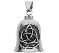 Luxshiny Llavero Campana de Acero Inoxidable para Motocicleta, Símbolo de Buena Suerte Colgante Metálico Decorativo, Accesorio para Motorista y Obsequio Funcional, Resistente y Práctico